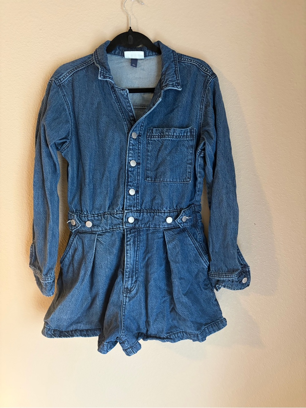 Blue Denim Utility Jacket Romper